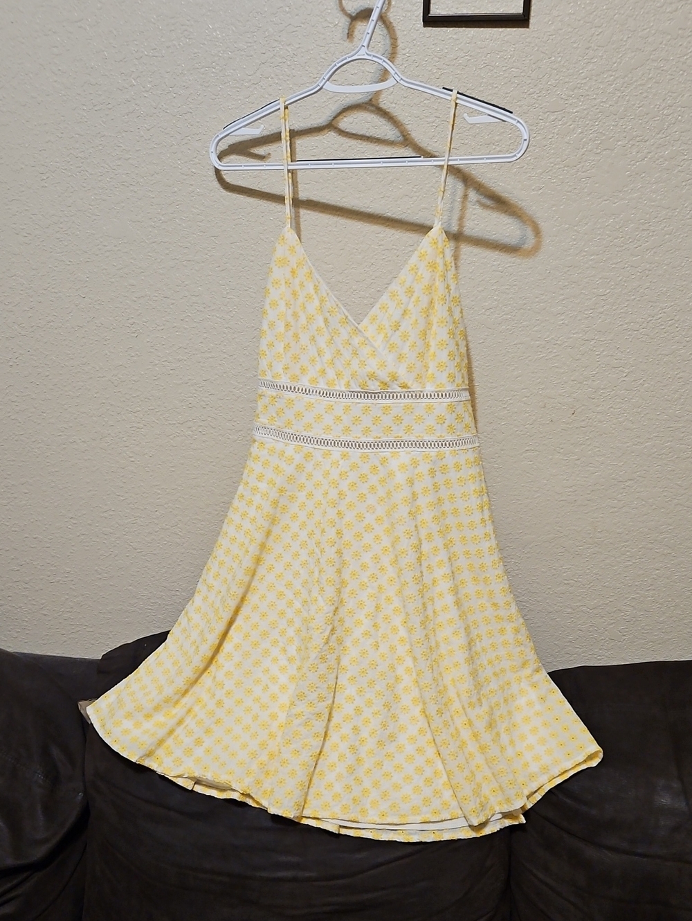 miami Yellow Floral-Print Spaghetti-Strap Midi Dress